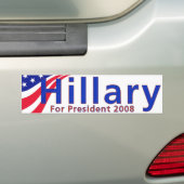 Autocollant De Voiture Hillary 08 (En voiture)