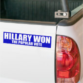 Autocollant De Voiture Hillary a gagné l'adhésif pour pare-chocs (Sur camion)