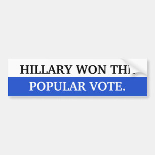 Autocollant De Voiture Hillary a gagné le vote populaire