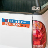 Autocollant De Voiture "Hillary adhésif pour pare-chocs pour prison 2016" (Sur camion)