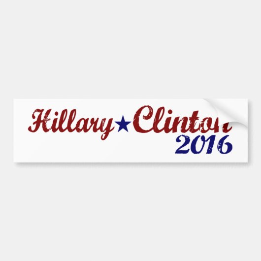 Autocollant De Voiture Hillary Clinton 2016 (Devant)