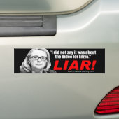 Autocollant De Voiture Hillary Clinton le menteur ! (En voiture)