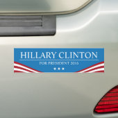 Autocollant De Voiture Hillary Clinton pour le président 2016 moderne (En voiture)