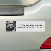 Autocollant De Voiture Hillary Clinton : Relations textuelles de serveur (En voiture)