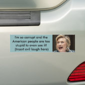Autocollant De Voiture Hillary corrompue Bumpersticker (En voiture)