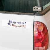 Autocollant De Voiture Hillary m'a envoyé ! (Obama 2008) (Sur camion)
