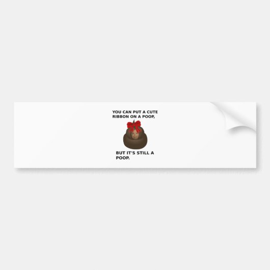 Autocollant De Voiture Hillary Poop (Devant)