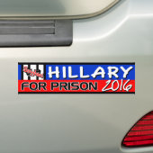 Autocollant De Voiture "Hillary pour la prison" 2016 (En voiture)