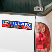 Autocollant De Voiture "Hillary pour la prison" 2016 (Sur camion)