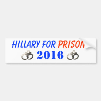 Autocollant De Voiture Hillary pour la prison 2016