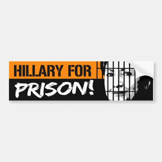 Autocollant De Voiture Hillary pour la prison - conservateur - (Devant)