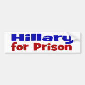 Autocollant De Voiture Hillary pour Prison rouge & bleu (Devant)