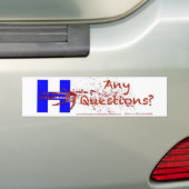 Autocollant De Voiture #HillaryAnyQuestions Hillary d'adhésif pour (En voiture)
