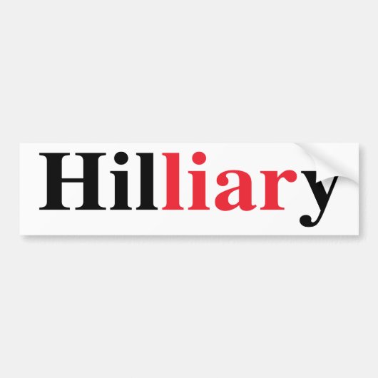 Autocollant De Voiture "Hilliary " (Devant)
