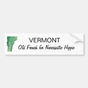 Autocollant De Voiture Hippie du Vermont