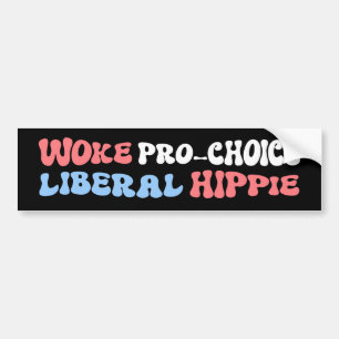 Autocollant De Voiture Hippie libérale de Woke Pro-Choice