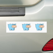 Autocollant De Voiture hippo bleu bébé (En voiture)