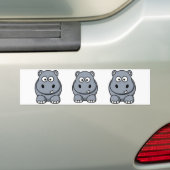 Autocollant De Voiture Hippopotame de bande dessinée (En voiture)