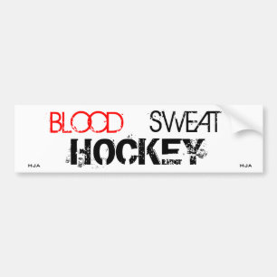 AUTOCOLLANT DE VOITURE HOCKEY DE SUEUR DE SANG