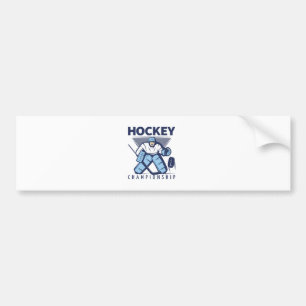 Autocollant De Voiture Hockey drôle