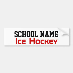 Autocollant De Voiture Hockey sur glace - Créez votre propre esprit scola