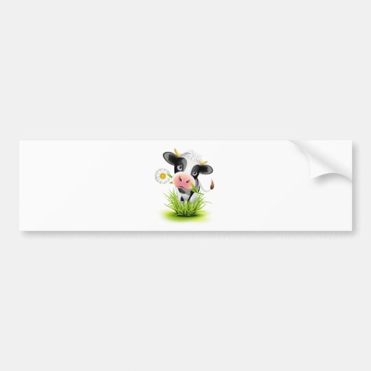 Autocollant De Voiture Holstein cow en gris (Devant)