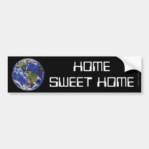 Autocollant De Voiture Home Sweet Home Sticker Earth Art Bumper
