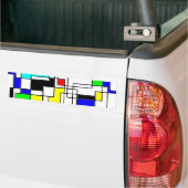 Autocollant De Voiture Hommage Random Carré À Mondrian (Sur camion)