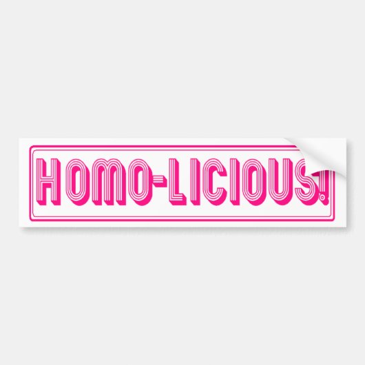 Autocollant De Voiture Homo-Licious (Devant)