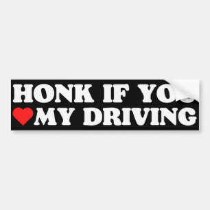 Autocollant De Voiture Honk if you heart my driving