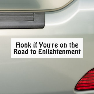 Autocollant De Voiture Honk if You're on the Road to Enlightenment