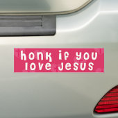 Autocollant De Voiture Honk Si Vous Aimez Jésus (En voiture)