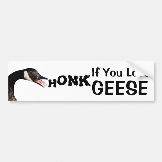 Autocollant De Voiture HONK Si Vous Aimez Les Oies (Avec Photo) (Devant)