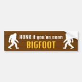 Autocollant De Voiture Honk si vous avez vu Bigfoot (Devant)