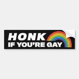 Autocollant De Voiture Honk Si vous êtes gay LGBTQ