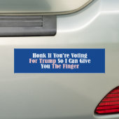Autocollant De Voiture Honk Si vous votez pour Trump (En voiture)