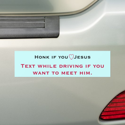 Autocollant De Voiture Honte si vous aimez Jésus, Texte en conduisant (En voiture)