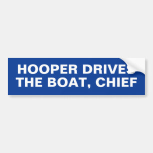 AUTOCOLLANT DE VOITURE HOOPER CONDUIT LE BATEAU, CHEF