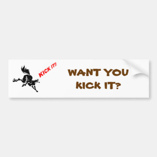 Autocollant De Voiture horse loves? to KICK IT!