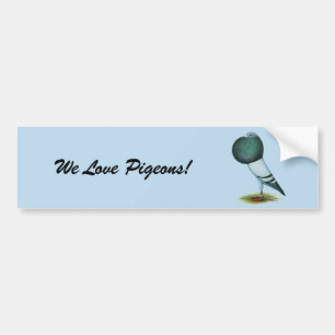 Autocollant De Voiture Horseman Pouter Blue