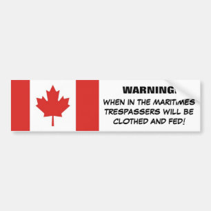 Autocollant De Voiture Hospitalité maritime Humour-drapeau canadien