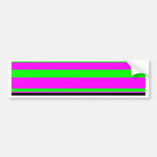 Autocollant De Voiture Hot Pink Green Black Colorful Stripe Pattern