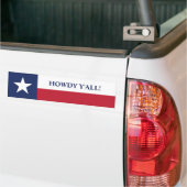 Autocollant De Voiture Howdy, y'all Texas Drapeau (Sur camion)