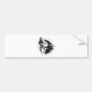 Autocollant De Voiture Howling Wolf