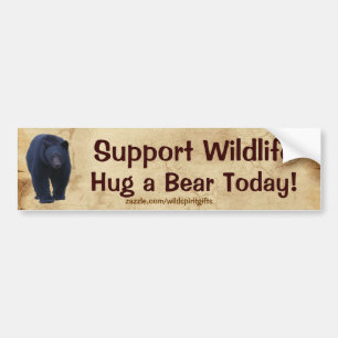 Autocollant De Voiture HUG A BEAR Wildlife Support Funny Bumper Sticker