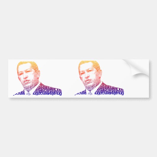 Autocollant De Voiture Hugo Chavez - Hugo in Words style (Devant)