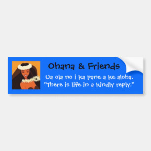 Autocollant De Voiture hulagirl, Ohana et amis, ola d'uA aucune casserole