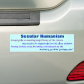 Autocollant De Voiture Humanisme laïque (On Car)