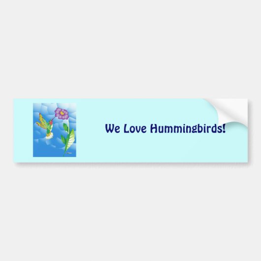 Autocollant De Voiture Hummingbird: Stylized (Devant)