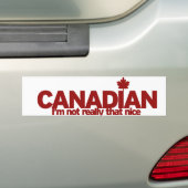 Autocollant De Voiture Humour canadien (En voiture)